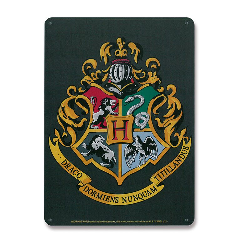 [PREORDER] Harry Potter Tin Sign Hogwarts Logo 15 x 21 cm
