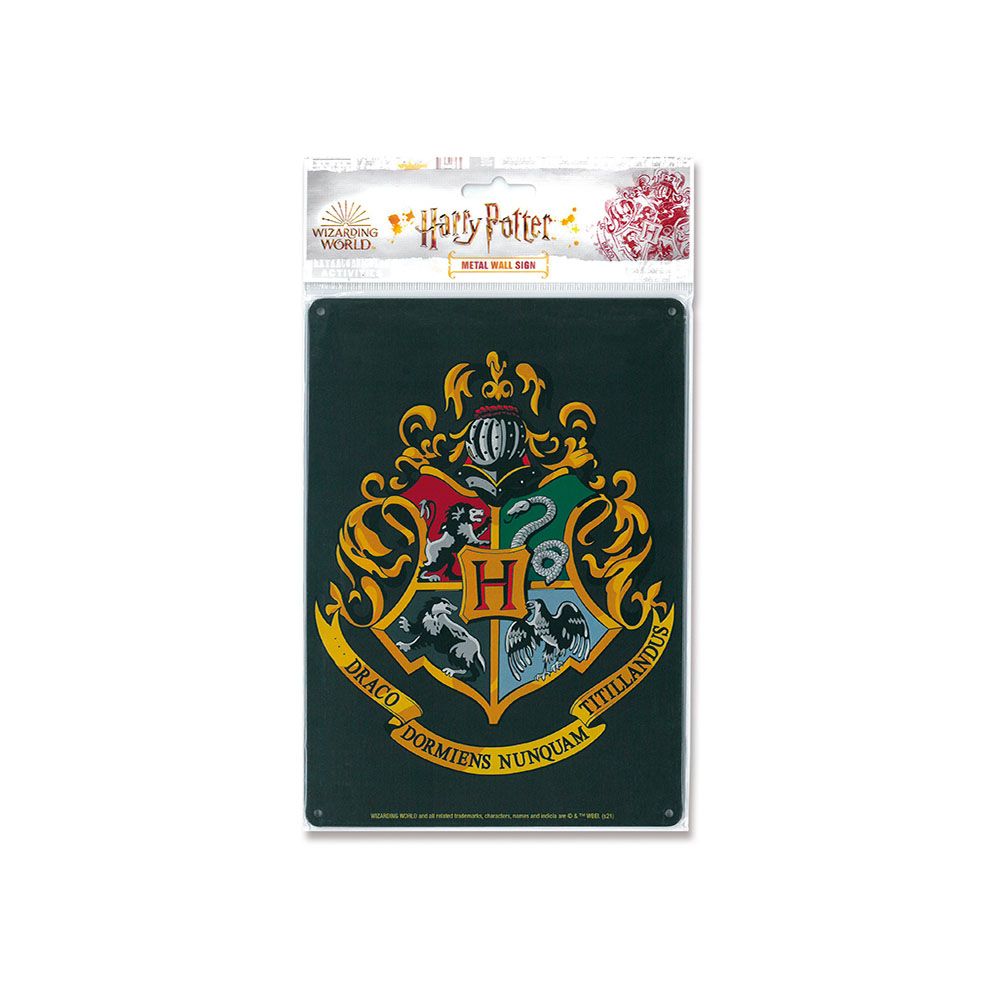 [PREORDER] Harry Potter Tin Sign Hogwarts Logo 15 x 21 cm