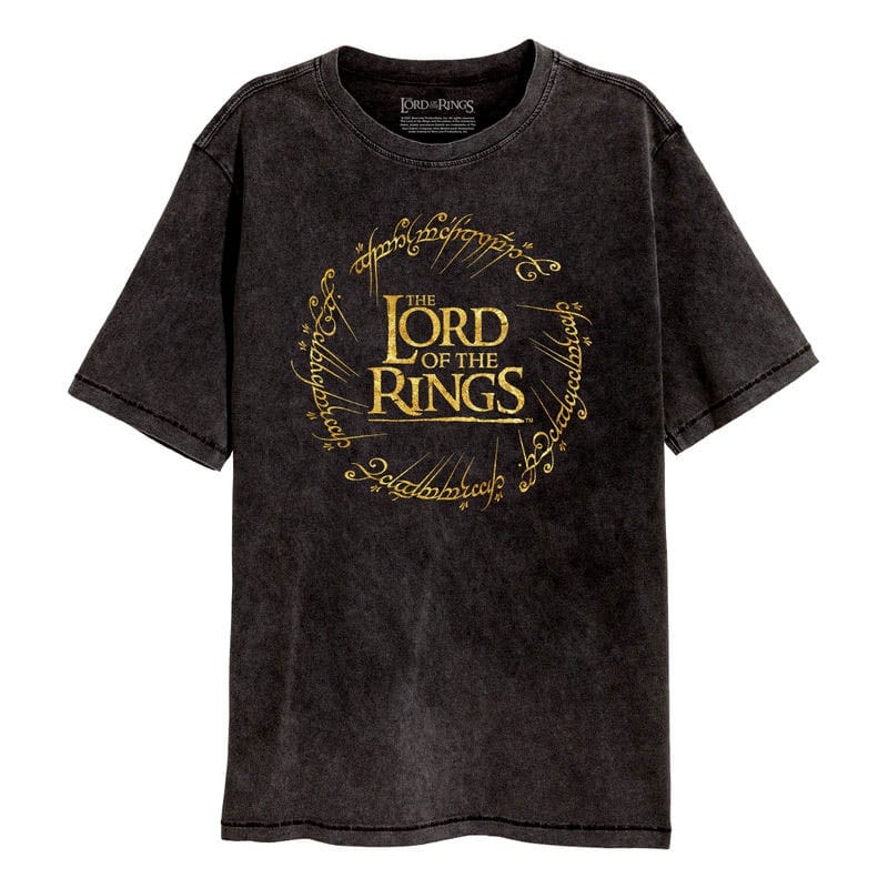 [PREORDER] Lord Of The Rings T-Shirt Gold Foil Logo Size XL