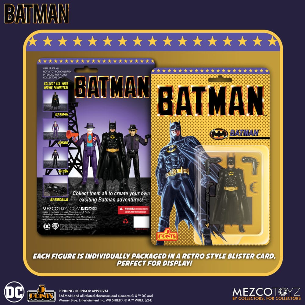 [PREORDER] Batman (1989) 5 Points Action Figures 9 cm Assortment (24)