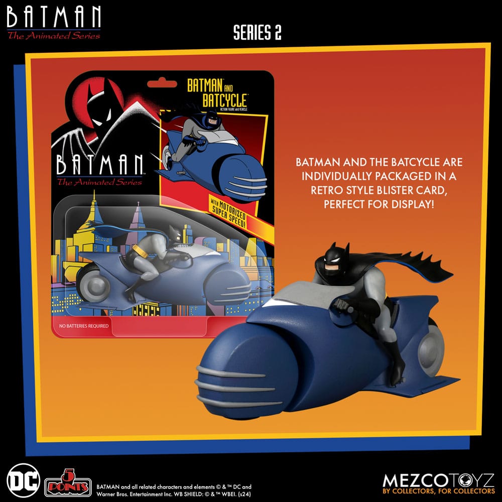 [PREORDER] Batman the Animated Series 2 5 Points Action Figure Batman & Batcycle 10 cm