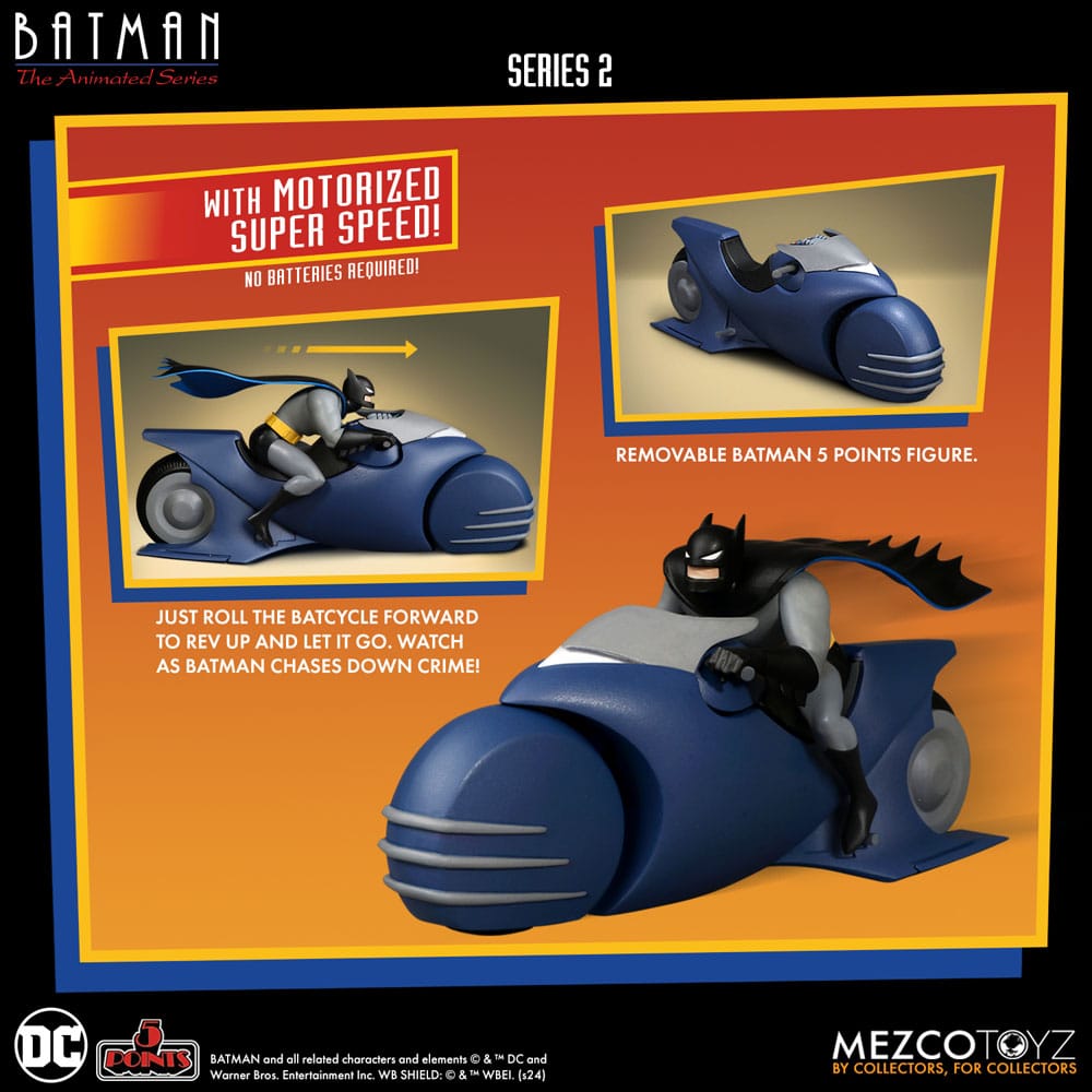 [PREORDER] Batman the Animated Series 2 5 Points Action Figure Batman & Batcycle 10 cm