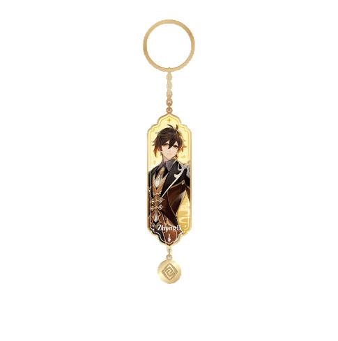 [PREORDER] Genshin Impact Character Drawing Card Metal Keychain Zhongli