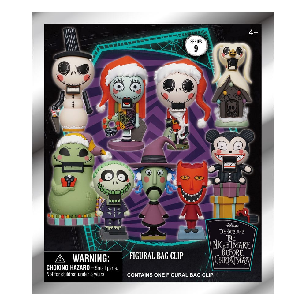 [PREORDER] Nightmare Before Christmas 3D PVC Bag Clips  Glow in the Dark Series 9 Display (24)