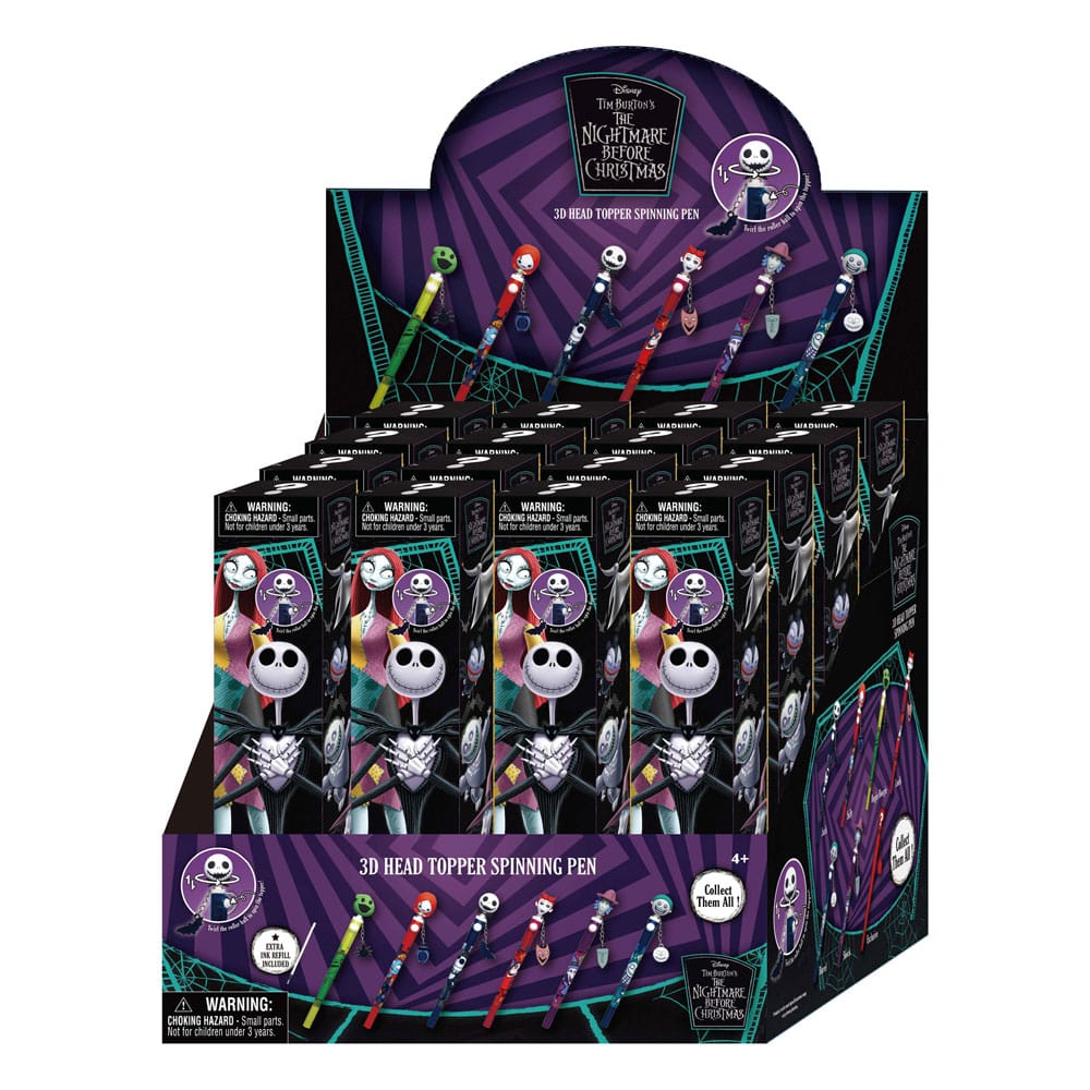 [PREORDER] Nightmare before Christmas pen 3D Head Topper Spinning Pen