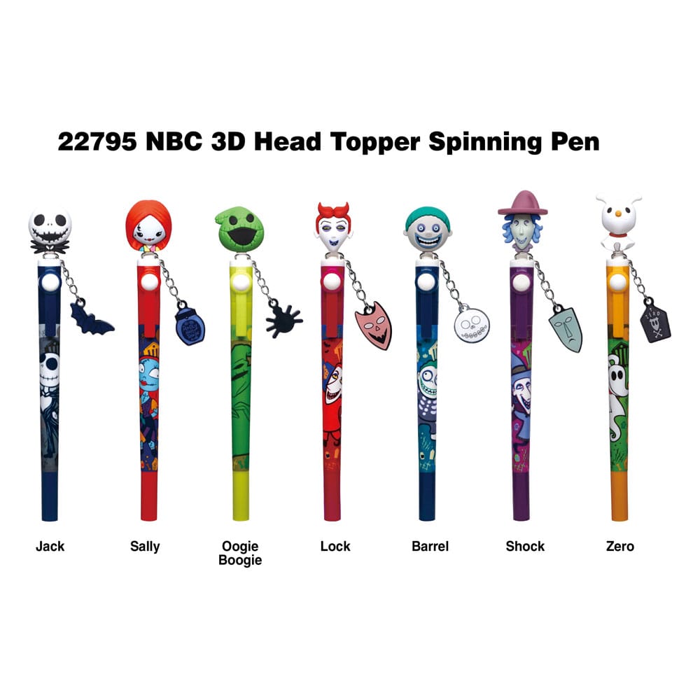 [PREORDER] Nightmare before Christmas pen 3D Head Topper Spinning Pen