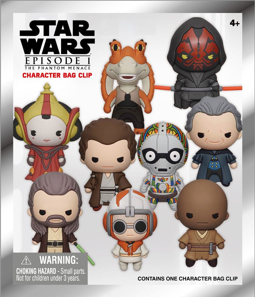 [PREORDER] Star Wars  3D PVC Bag Clips The Phantom Menace Display (24)