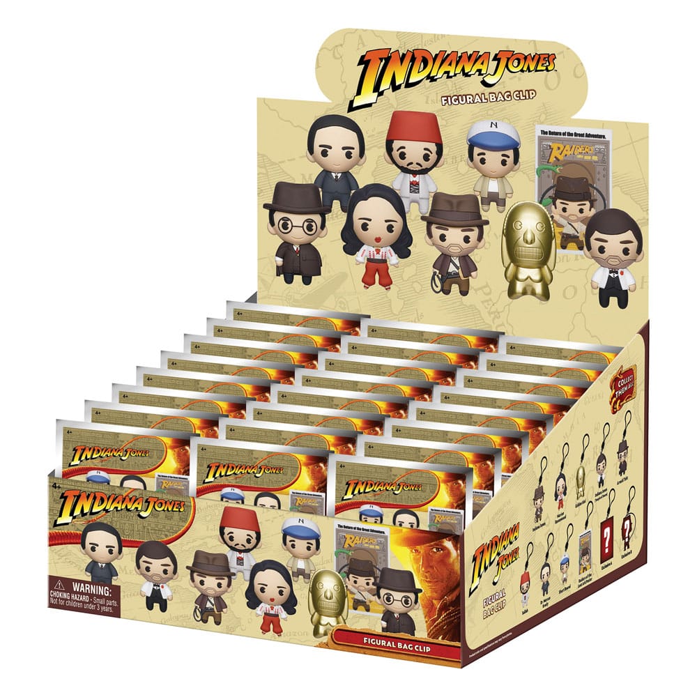 [PREORDER] Indiana Jones 3D PVC Bag Clips Display (24)