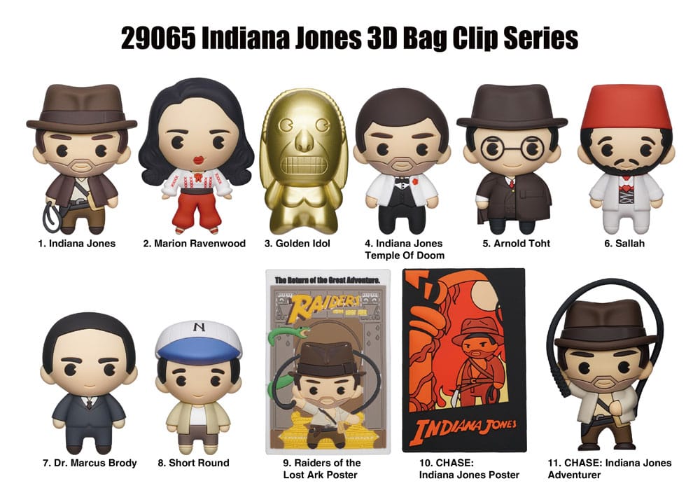 [PREORDER] Indiana Jones 3D PVC Bag Clips Display (24)