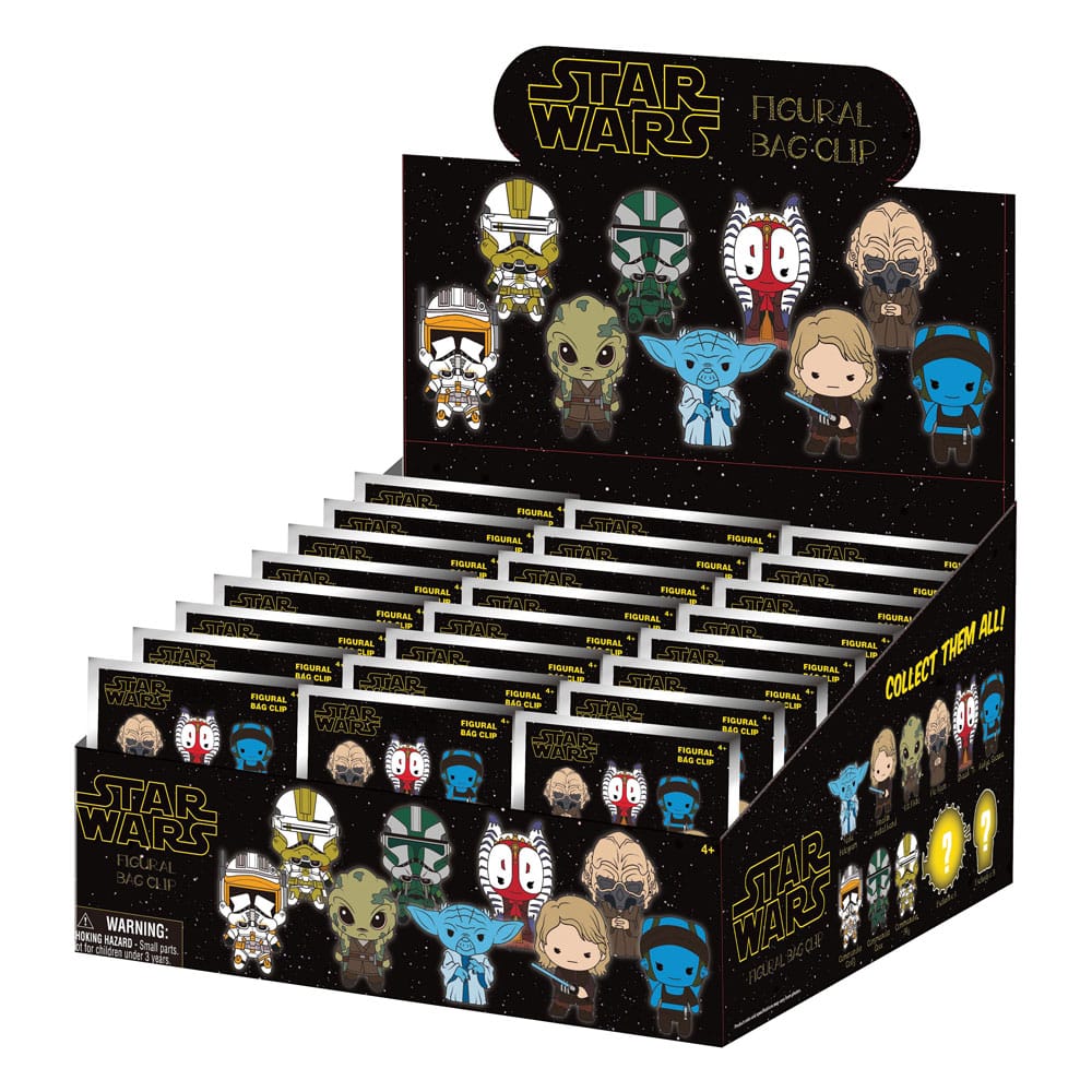 [PREORDER] Star Wars-EP III Revenge Of Sith 3D PVC Bag Clips Series 1 Display (24)