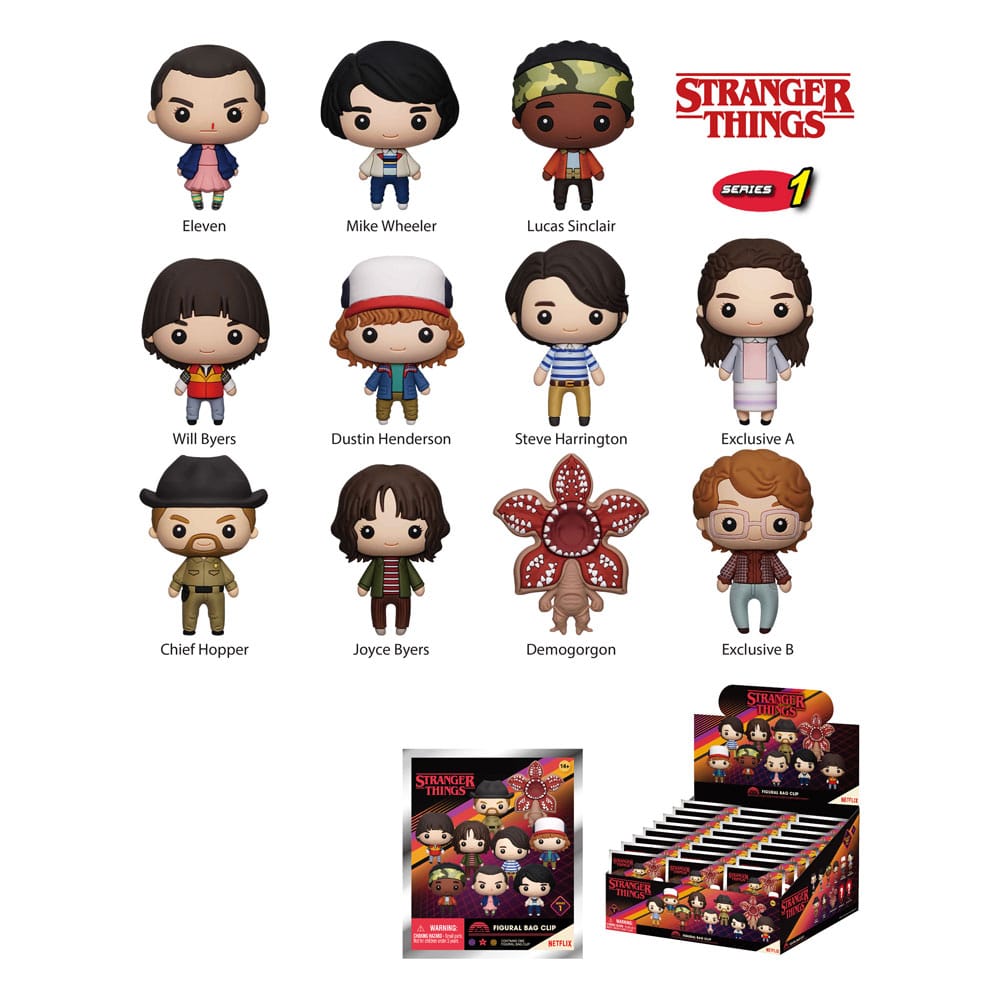 [PREORDER] Stranger Things PVC Bag Clips Series 1 Display (24)