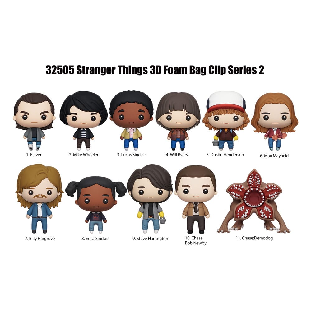 [PREORDER] Stranger Things 3D PVC Bag Clips  Series 2 Display (24)