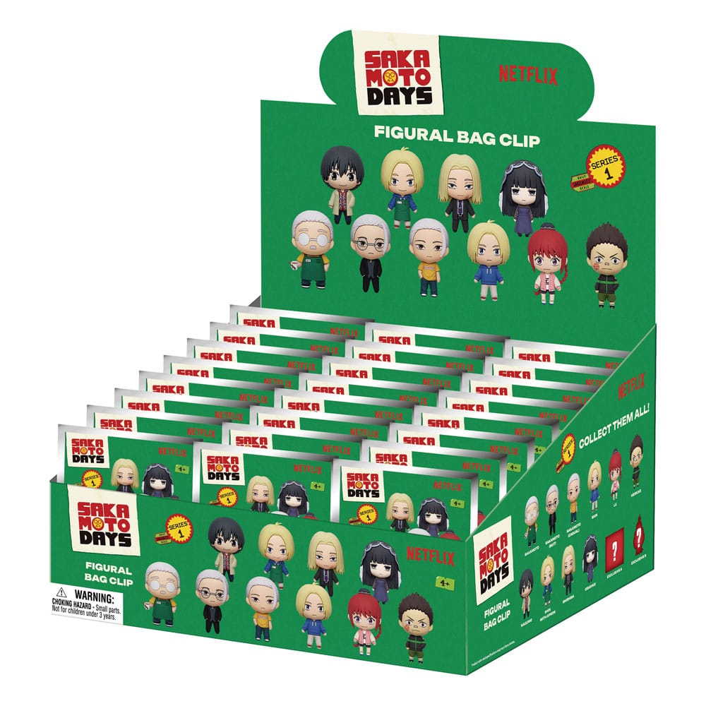 [PREORDER] Sakamoto Days 3D PVC Bag Clips Series 1 Display (24)