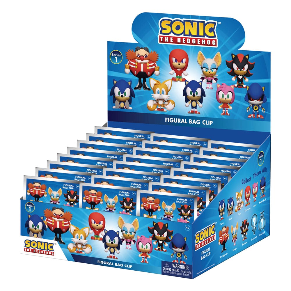 [PREORDER] Sonic - The Hedgehog 3D PVC Bag Clips Series 1 Display (24)