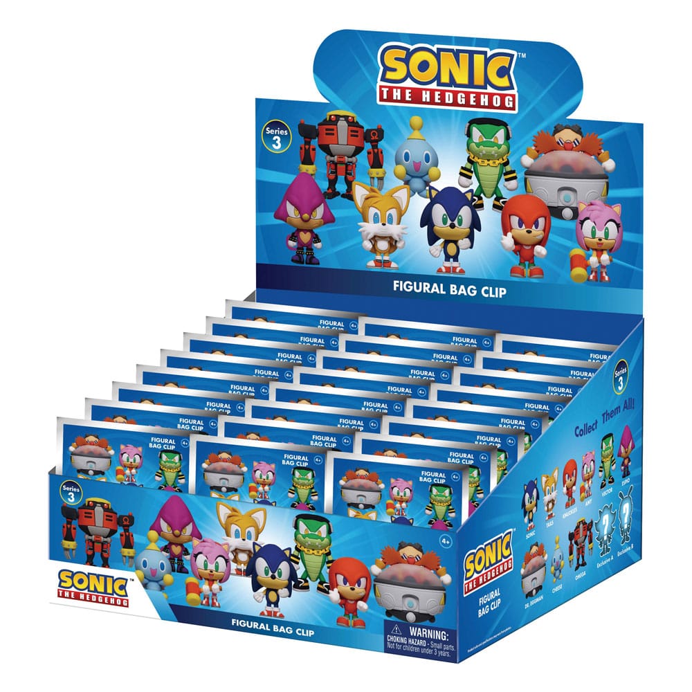 [PREORDER] Sonic - The Hedgehog 3D PVC Bag Clips Series 3 Display (24)