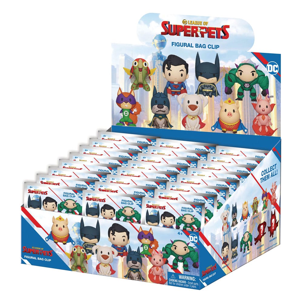 [PREORDER] DC Super Pets 3D PVC Bag Clips Series 1 Display (24)