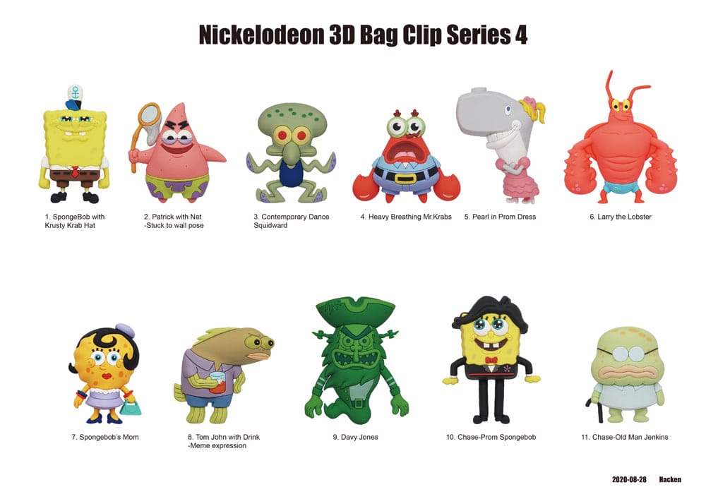 [PREORDER] Nickelodeon Classics 3D PVC Bag Clips Series 4 Display (24)
