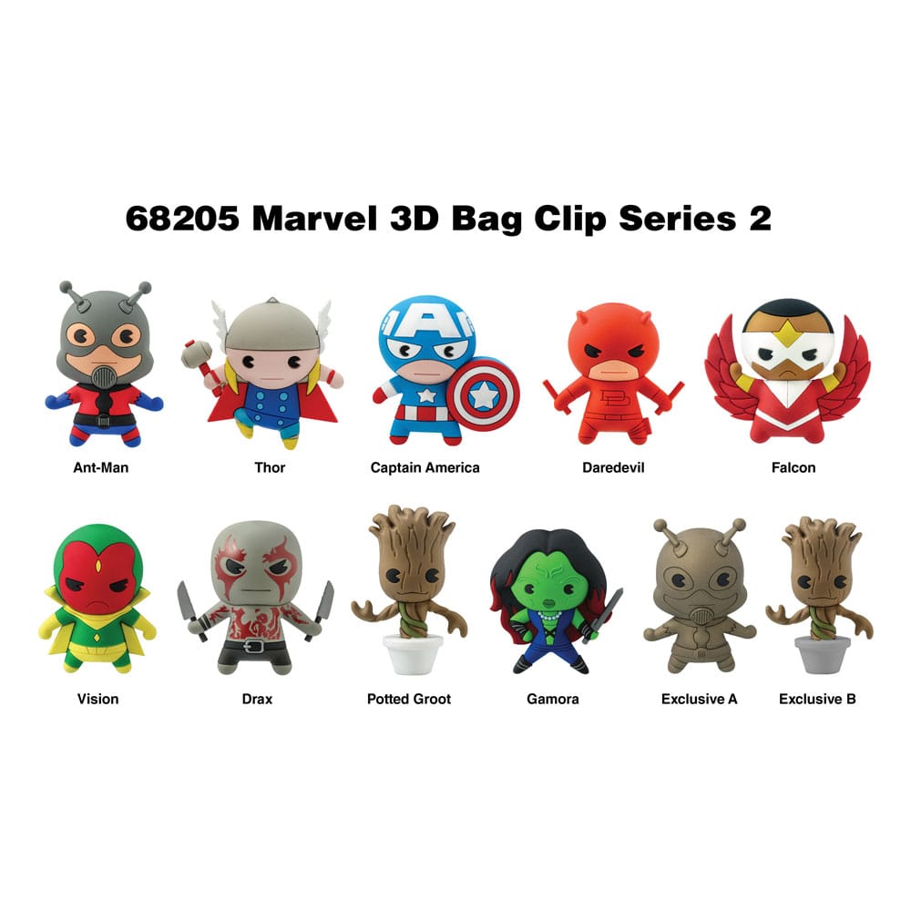 [PREORDER] Marvel 3D PVC Bag Clips Series 2 Display (24)
