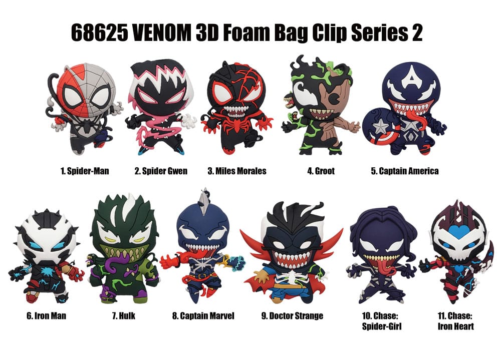 [PREORDER] Venom 3D PVC Bag Clips Series 2 Display (24)