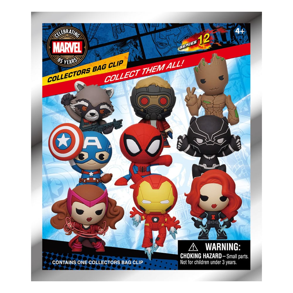 [PREORDER] Marvel 3D PVC Bag Clips 85th Core Comic Series 12 Display (24)