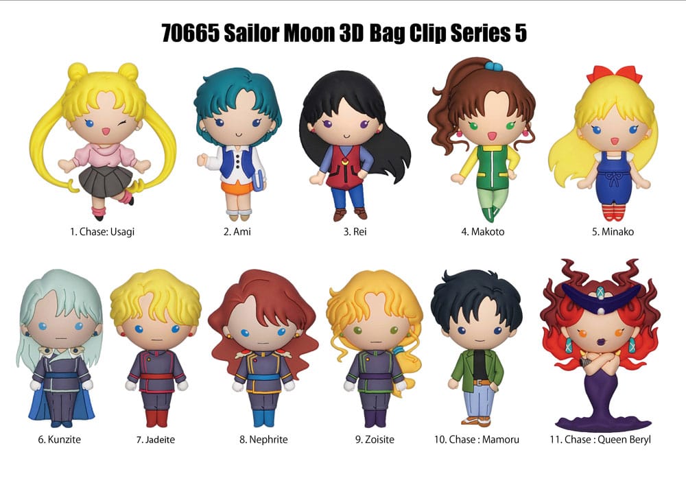 [PREORDER] Sailor Moon 3D PVC Bag Clips Series 5 Display (24)