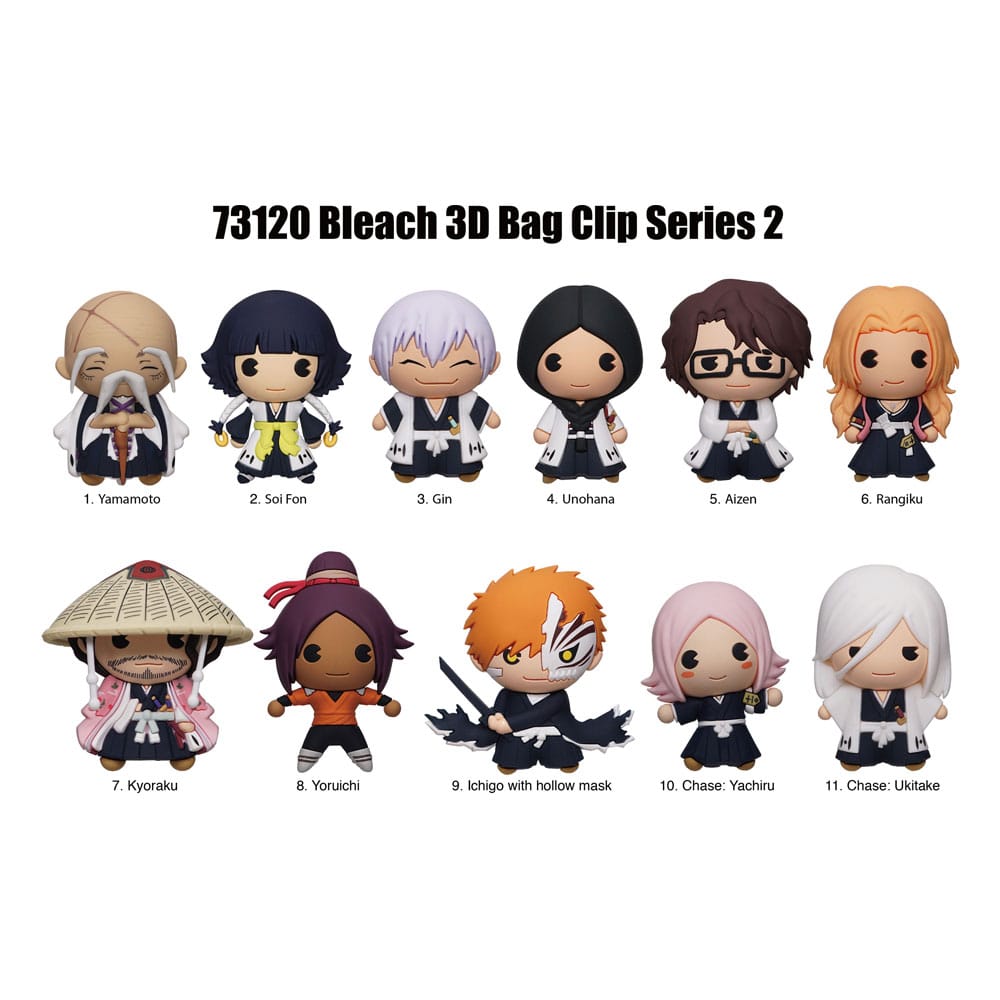 [PREORDER] Bleach 3D PVC Bag Clips  Series 2 Display (24)