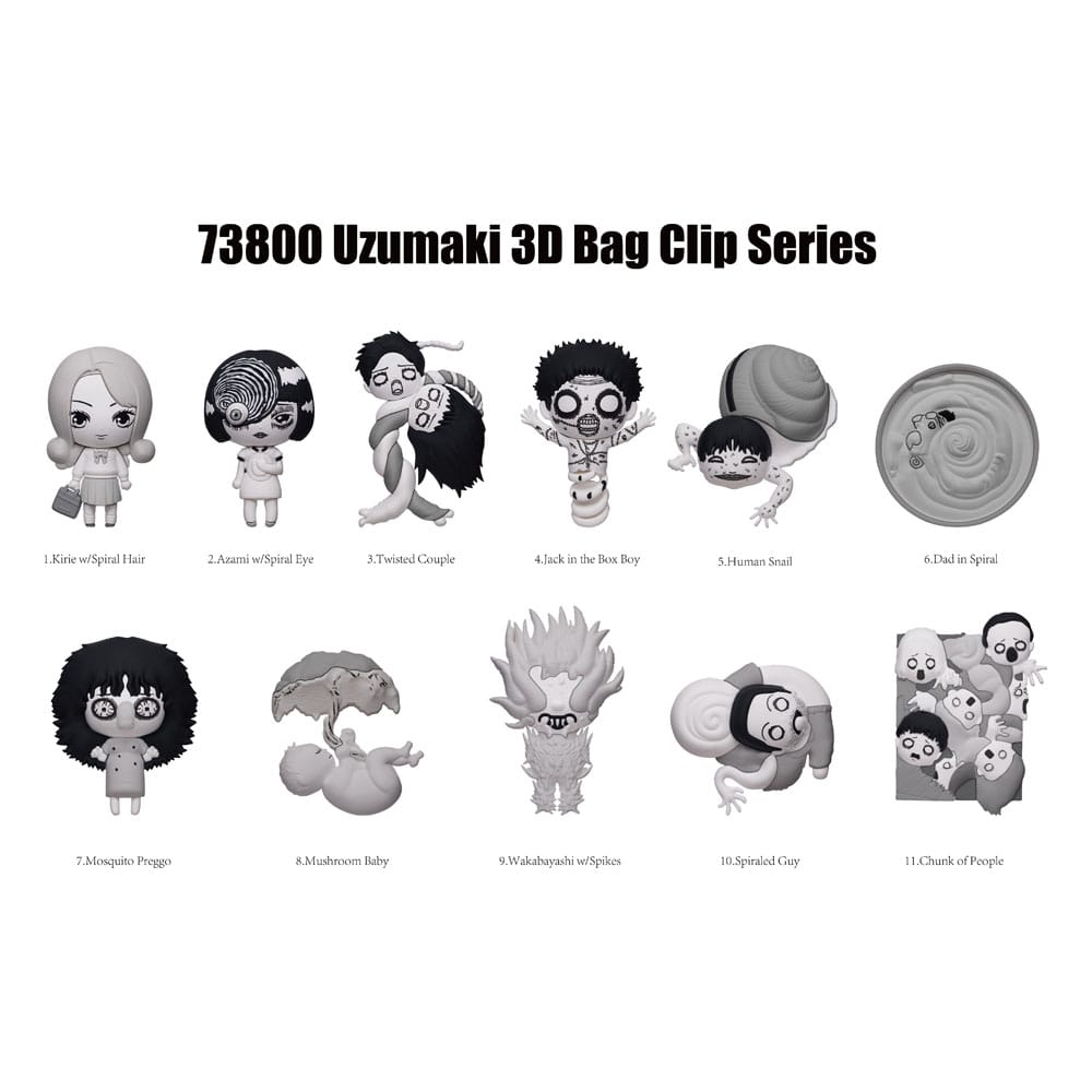 [PREORDER] Uzumaki 3D PVC Bag Clips Series 1 Display (24)