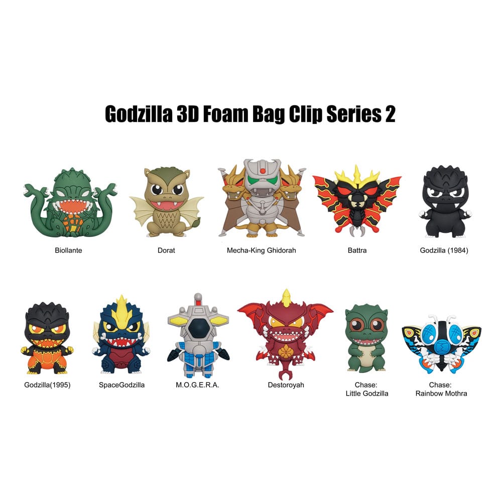 [PREORDER] Godzilla  3D PVC Bag Clips  Series 2 Display (24)