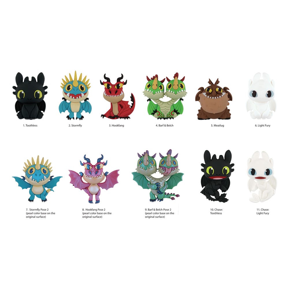 [PREORDER] How to Train Your Dragon 3D PVC Bag Clips Series 1 Display (24)