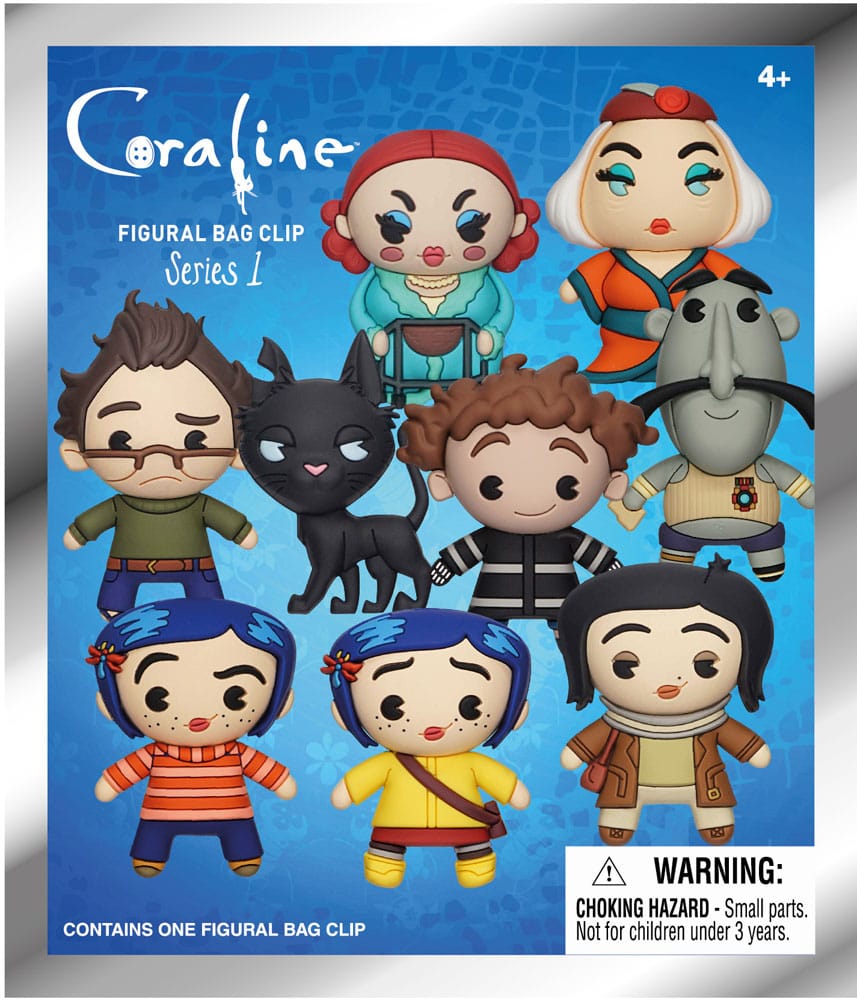 [PREORDER] Coraline 3D PVC Bag Clips  Series 1 Display (24)