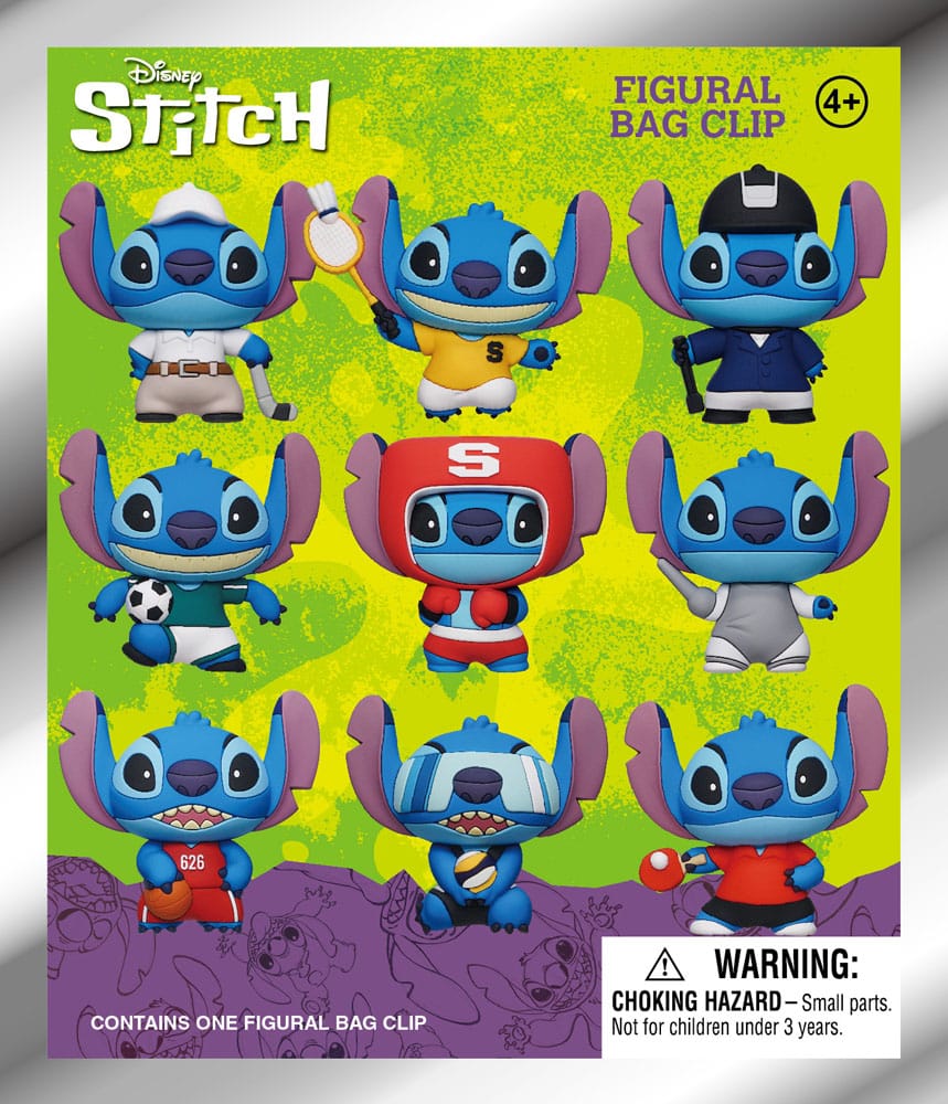 [PREORDER] Lilo & Stitch 3D PVC Bag Clips  Series 1 Sport Display (24)