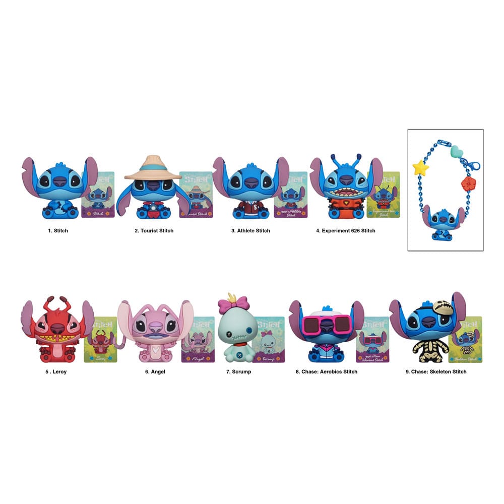 [PREORDER] Lilo & Stitch 3D PVC Bag Clips Stitch Charm Display (24)