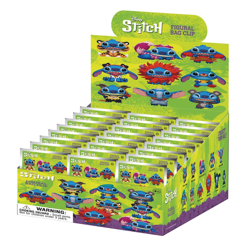 [PREORDER] Lilo & Stitch 3D PVC Bag Clips Series 1 Stitch in costume Display (24)