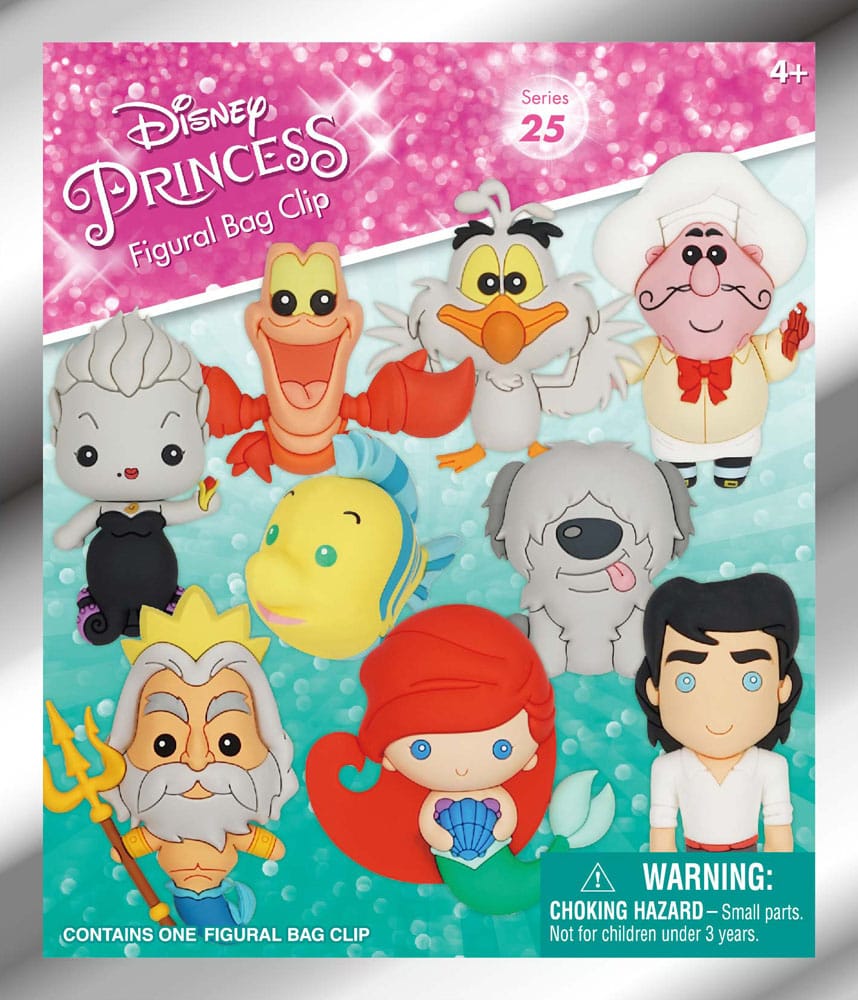 [PREORDER] The Little Mermaid 3D PVC Bag Clips  Series 1 Display (24)