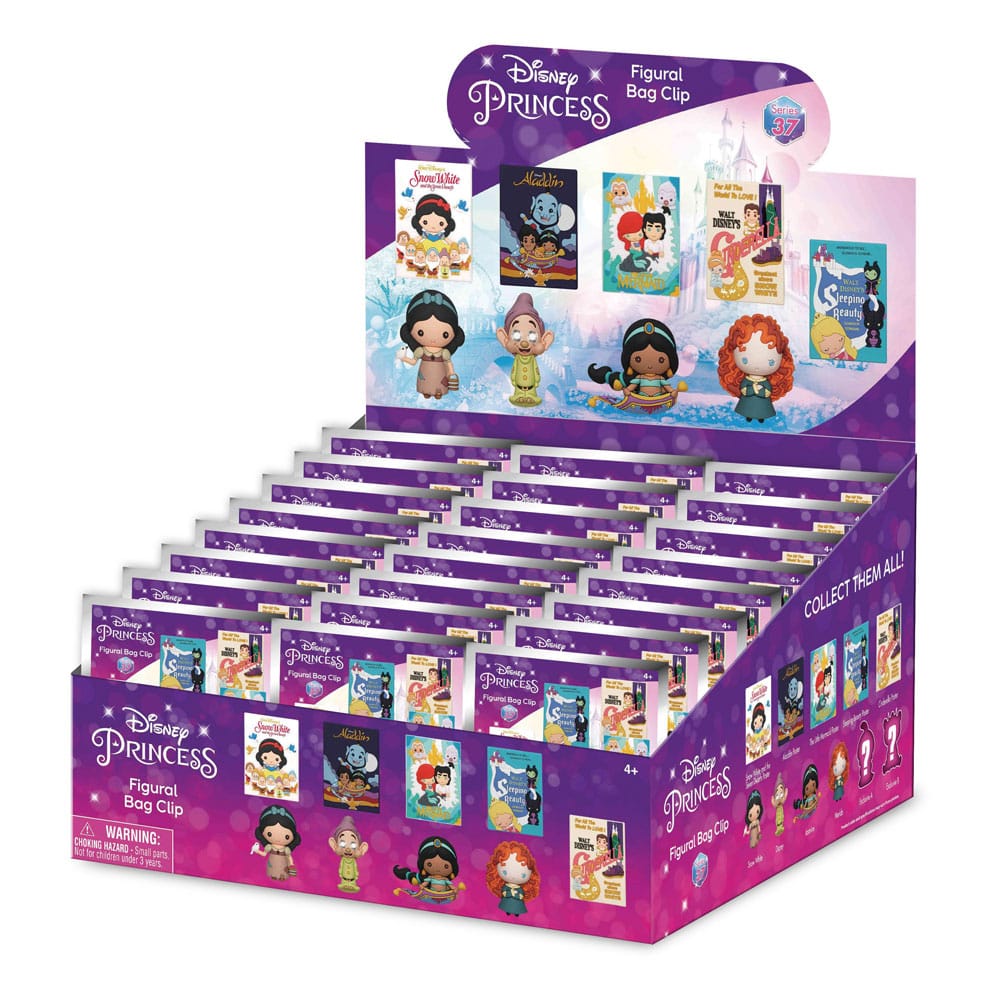 [PREORDER] Disney 3D PVC Bag Clips Ultimate Princess Series 37 Display (24)