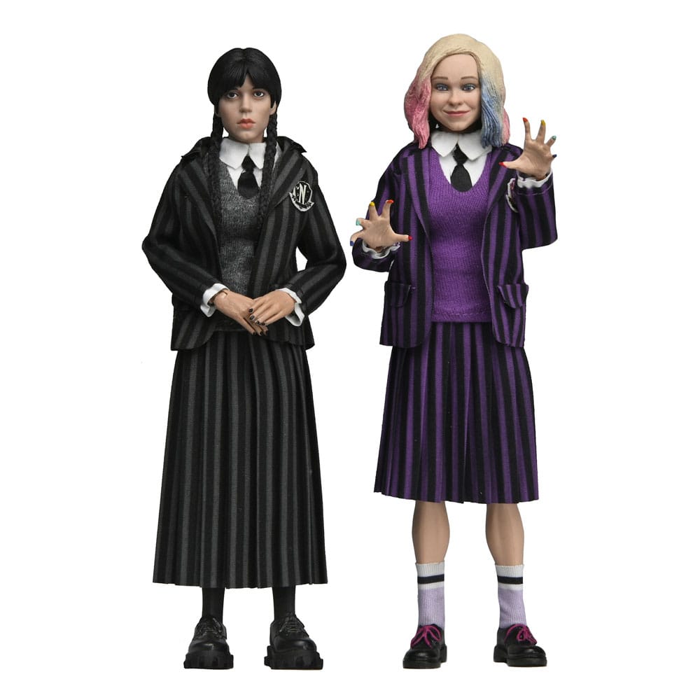[PREORDER] Wednesday Action Figures 2 Pack Wednesday Addams (Nevermore Uniform) and Enid 20 cm