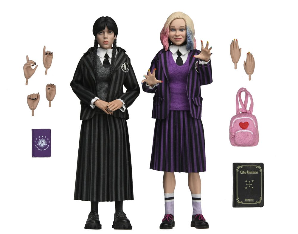 [PREORDER] Wednesday Action Figures 2 Pack Wednesday Addams (Nevermore Uniform) and Enid 20 cm