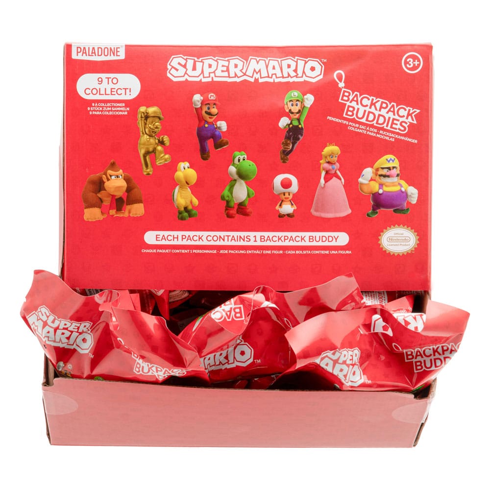 [PREORDER] Super Mario Backpack Buddies Mystery Bags Display (24)