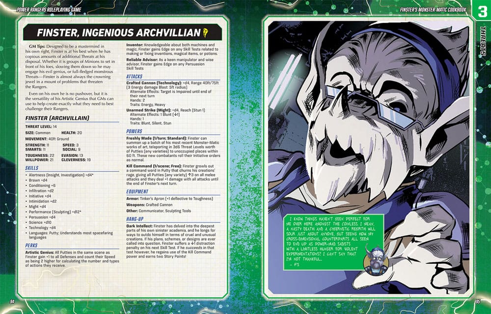 [PREORDER] Power Rangers RPG book Finster's Monster-Matic Cookbook Sourcebook *Englische Version*