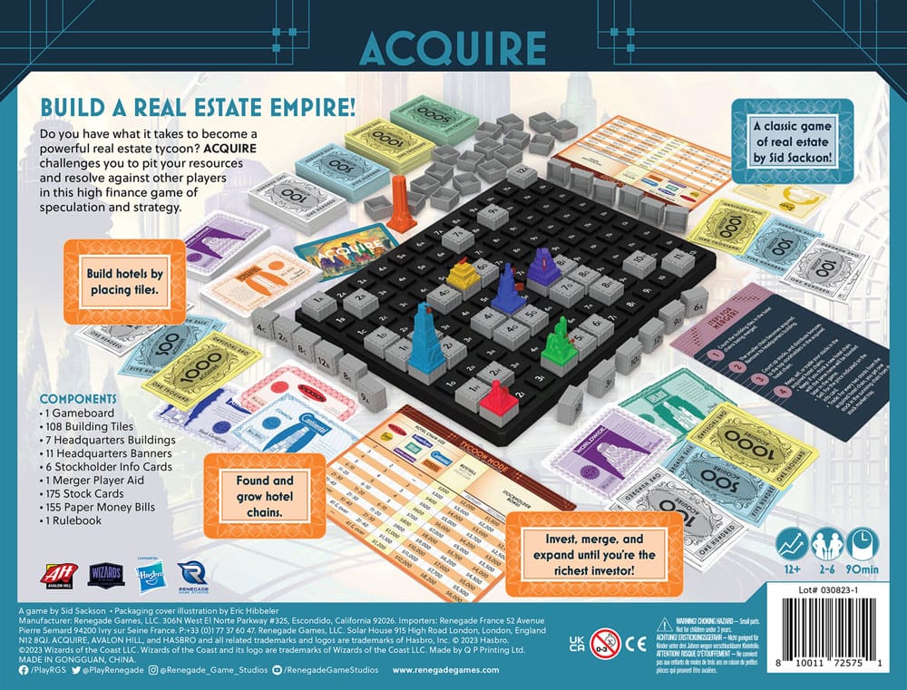 [PREORDER] Avalon Hill board game Acquire *English Version*