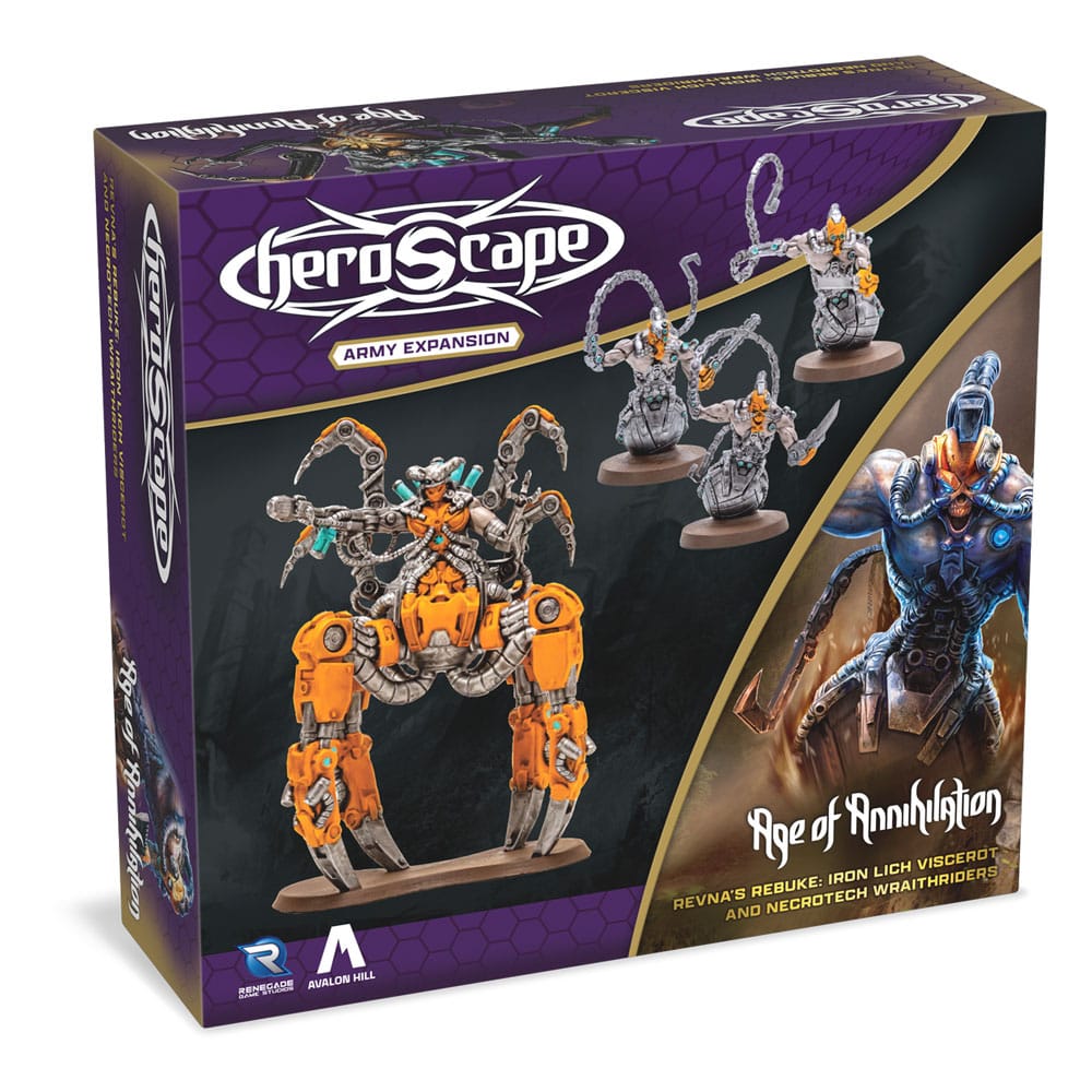 [PREORDER] Heroscape Expansion Revna's Rebuke: Iron Lich Viscerot and Necrotech Wraithriders Army *English Version*