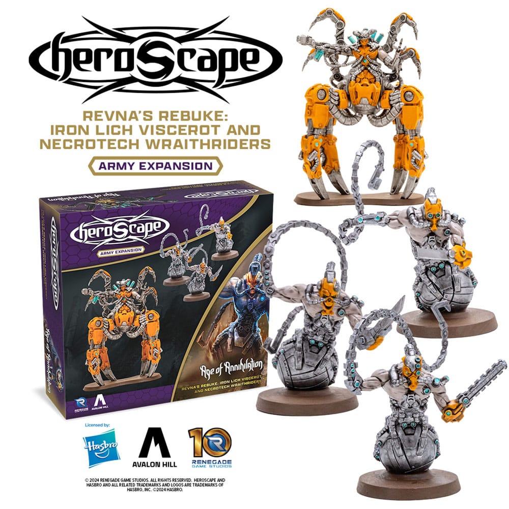 [PREORDER] Heroscape Expansion Revna's Rebuke: Iron Lich Viscerot and Necrotech Wraithriders Army *English Version*