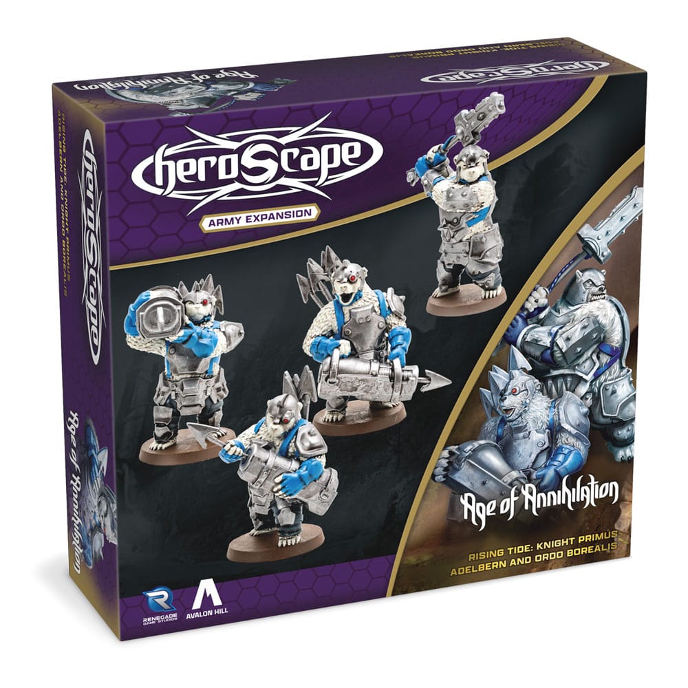 [PREORDER] Heroscape Expansion Rising Tide - Knight Primus Adelbern & Ordo Borealis Army *English Version*