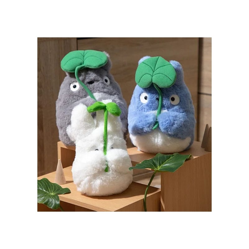MY NEIGHBOUR TOTORO - White Totoro with leaf - Nakayoshi Plush