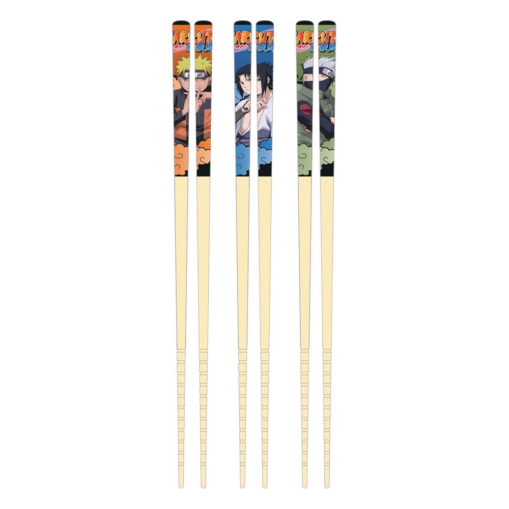 NARUTO - Team 7 - 3 pairs bamboo chopsticks set